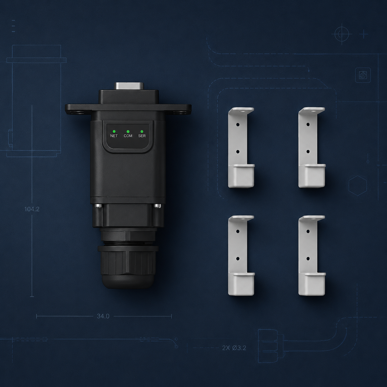 Deye Battery Brackets (Кронштейн укладання) 1 шт. включаючи 4 кронштейни,